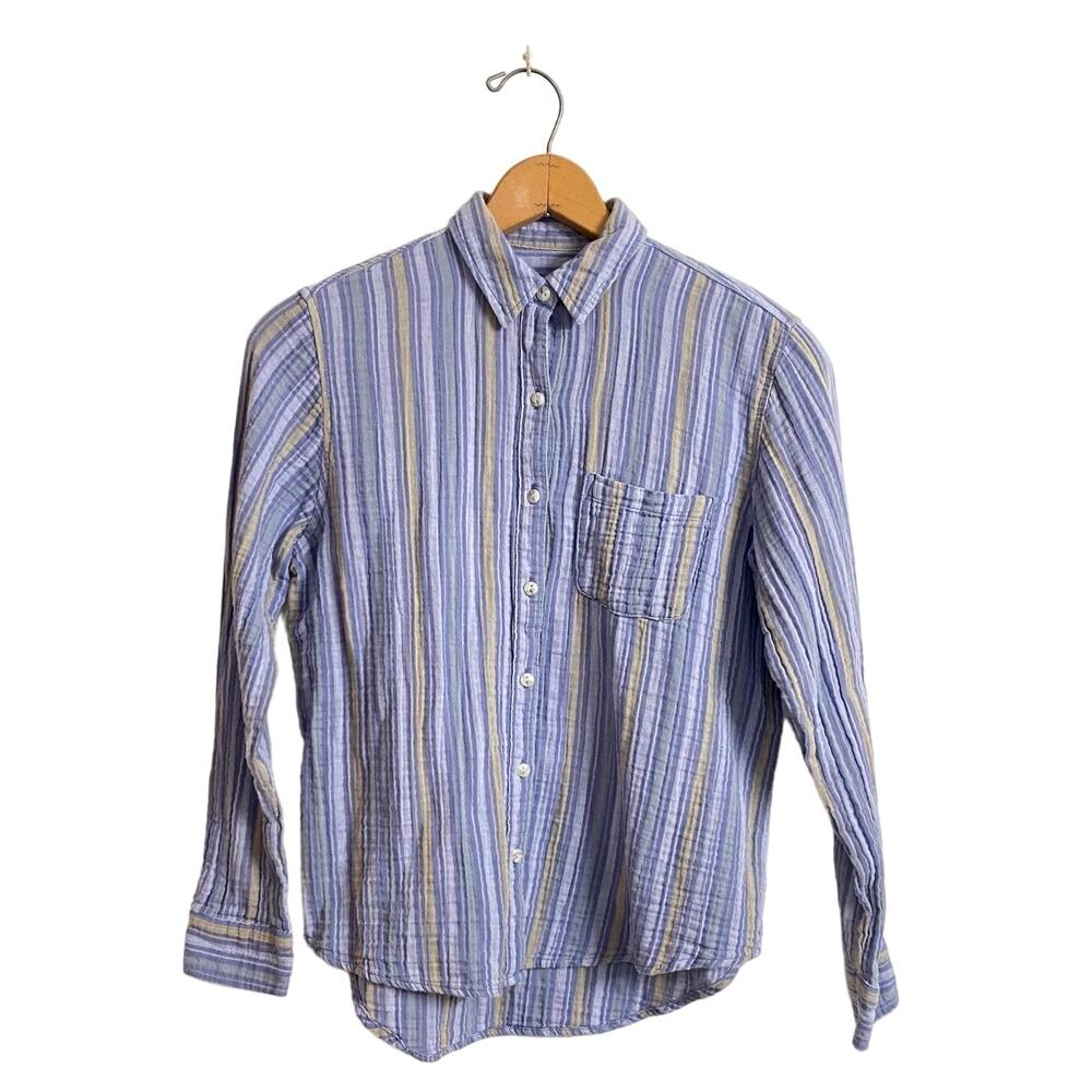 Striped Button Up size XS Shirt Blue Green Universal Threads Goods Co. Preppy